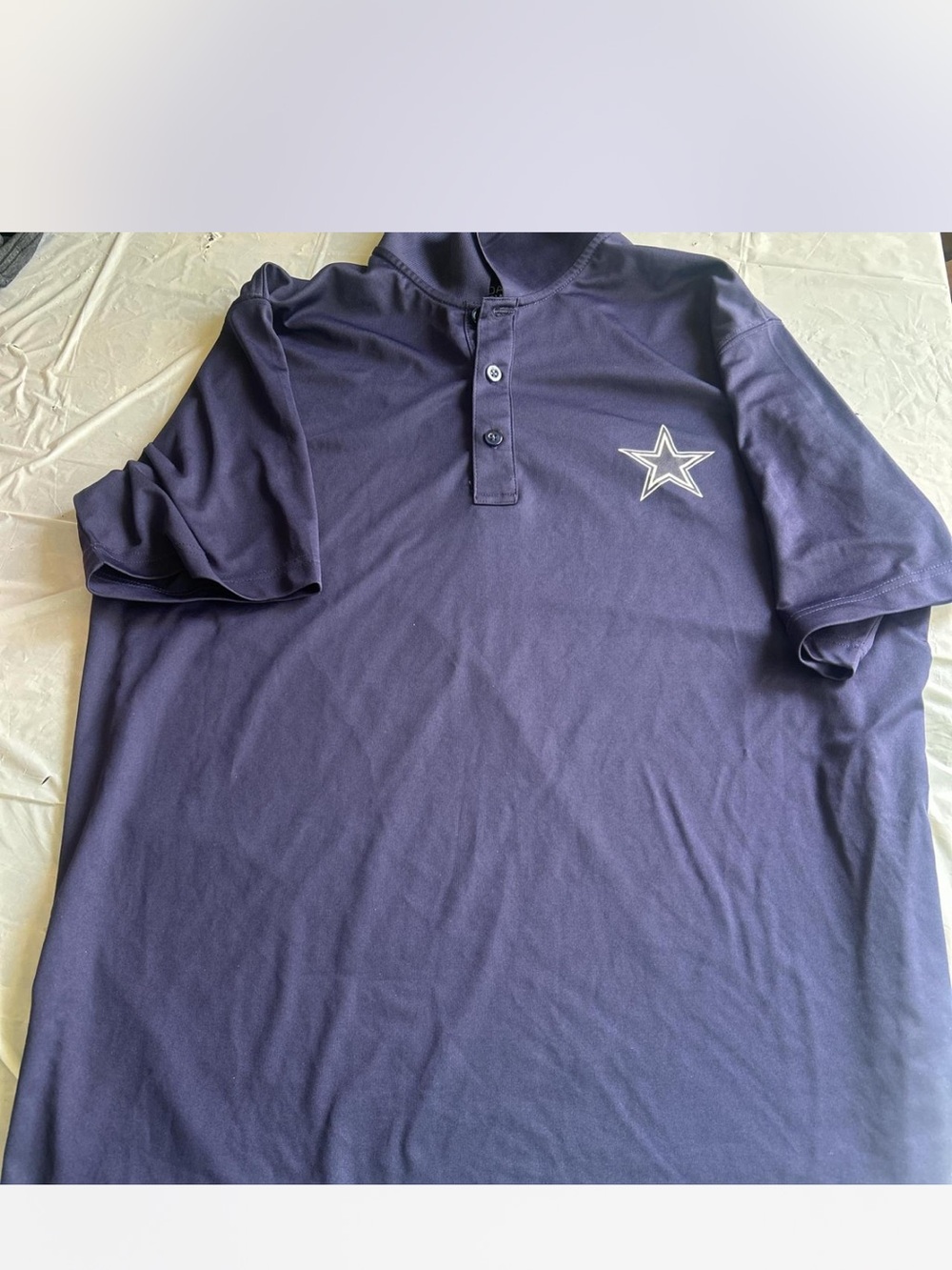 NFL Navy Polo with White Star Chest Logo
